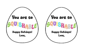 Preview of Holiday Gift Tags for Squishmallow gifts Christmas/Holiday/Easter