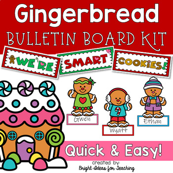 Preview of Holiday Gingerbread Christmas - Door or Bulletin Board Display / Decor Kit