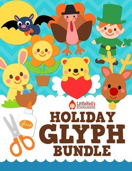 Preview of Glyph Crafts and Worksheets Holiday Bundle