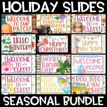 Preview of Holiday Google Slides Templates - Distance Learning