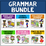 Holiday Grammar Coloring Pages Parts of Speech Bundle