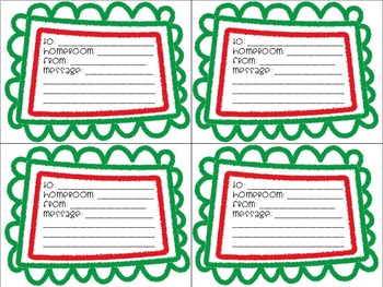 Holiday Grams Message Cards by Ketchin' Up With Miss Riley | TpT