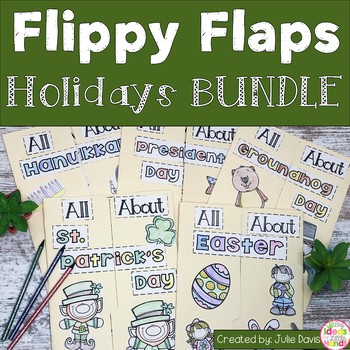 Preview of Holiday Growing Bundle Activities Interactive Notebook Lapbook