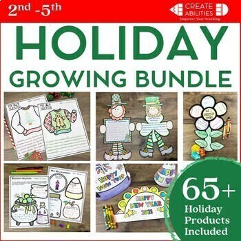 Preview of Holiday Growing Bundle - Christmas, Halloween, Thanksgiving, Spring, and More!