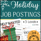 Holiday HELP WANTED | Christmas themed Job Listing Reading