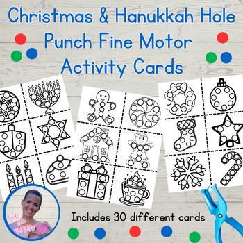 Hole-punch snowflakes fine motor practice