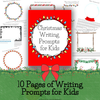 Preview of Holiday Homeschool Creative Writing Prompts for Early Elementary