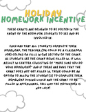 Holiday Homework Incentive Charts