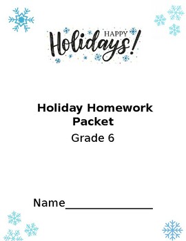 holiday homework for grade 6