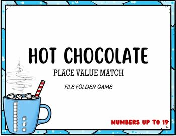 Preview of Holiday Hot Chocolate Place Value Match File Folder Game, Autism