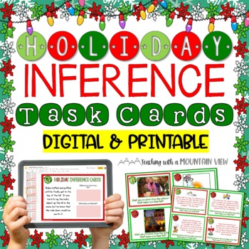 Holiday Inference Task Cards by Teaching With a Mountain View | TPT