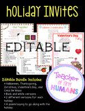 Holiday Invites to Parents (Editable)