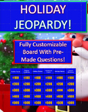 Christmas & Holiday Jeopardy! (Editable Template with Answer Key)