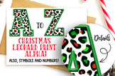 Holiday Leopard Alphabet Set | Alpha pack PNG Font | Bulle