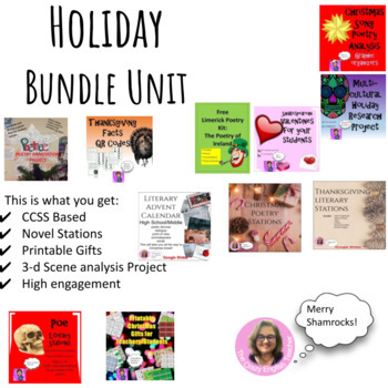 Preview of Holiday Lesson Plan Bundle of Lessons Distance Learning