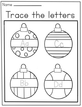 Holiday Letter Tracing by Pre-K Learning and Growing | TpT