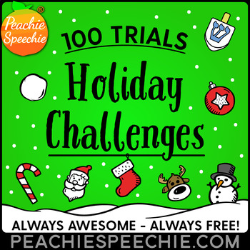 Preview of 100 Trials Winter Holiday Challenges
