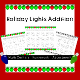 Holiday Lights Addition—Equations with Sums 1-10 and Balan