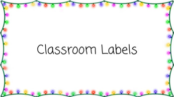 Preview of Holiday Lights Editable Labels