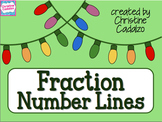 Fraction Number Lines Christmas Lights