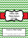 Holiday Lights Missing Numbers FREEBIE!