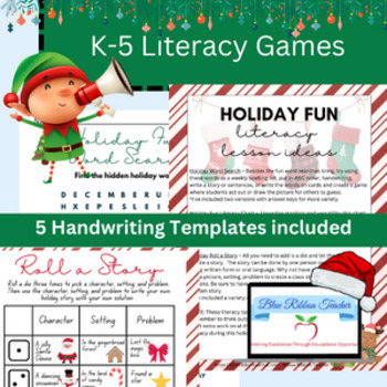 Preview of Holiday Literacy Centers