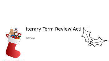Preview of Holiday Literature Terminology Review