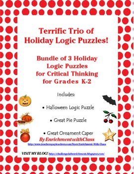 Preview of Terrific Trio of Holiday Logic Puzzles!