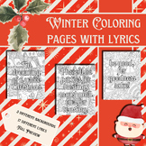 Holiday Lyric Coloring Pages - Christmas - Mindful Colorin