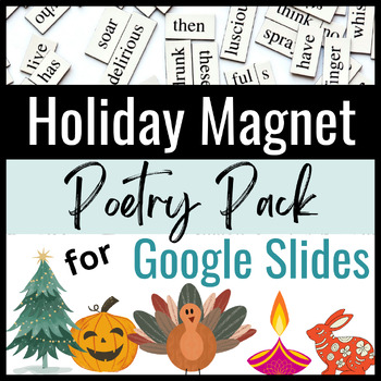 Preview of Holiday "Magnet" Poems for Google Slides-- Editable and FUN!