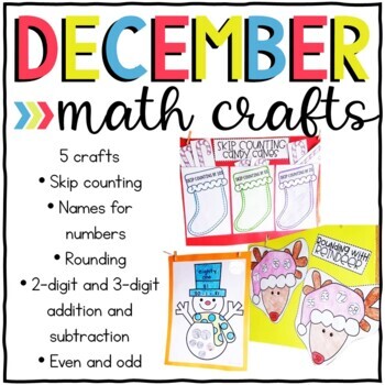 Preview of Holiday Math Activities Christmas Crafts December Winter Math