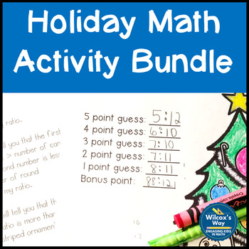 Preview of Holiday Middle School Math Activity Bundle