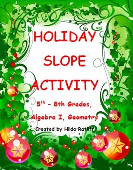 Preview of Holiday Math Activity - Plotting Points and Finding Slope
