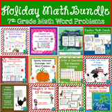 Holiday Math Bundle - Task Cards, Scavenger Hunts, Workshe