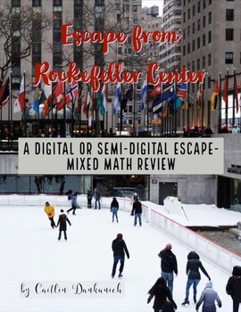 Preview of Holiday Math Escape- Upper Elementary Grades Mixed Review-nondigital or digital
