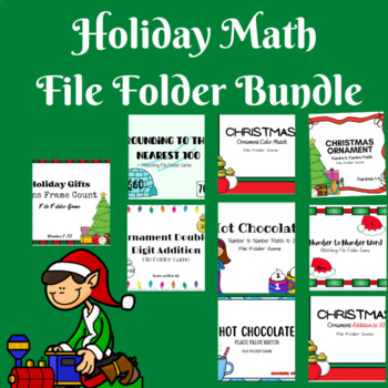 Preview of Holiday Math File Folder Bundle!