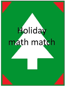 Preview of Holiday Math Match
