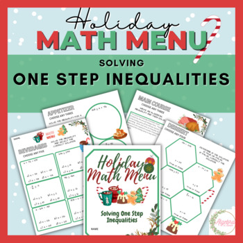 Preview of Holiday Math Menu Activity // Solving One Step Inequalities
