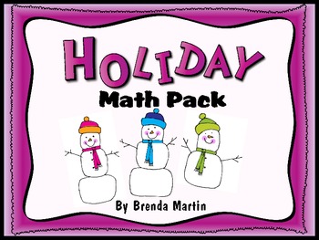 Preview of Holiday Math Pack