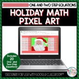 Holiday Math Pixel Art | One and Two Step Equations