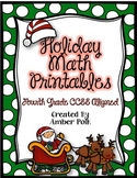 Holiday Math Printables {4th Grade CCSS}