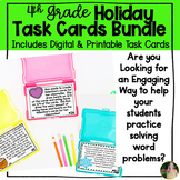 Holiday Math Task Cards Bundle | 4th Grade