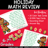 Christmas Math Task Cards Holiday Math Review TEKS 6.5b 6.