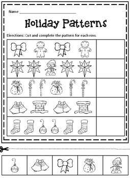 Christmas Math Worksheets Pre-K and Kindergarten by Mrs Holly Hansen