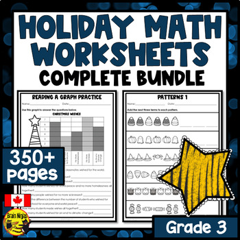 Preview of Holiday Math Worksheets | Numbers to 1000