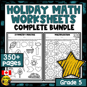 Preview of Holiday Math Worksheets | Numbers to 1 000 000