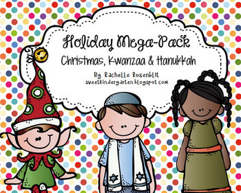 Preview of Holiday Mega-Pack {Christmas, Hanukkah, Kwanzaa}