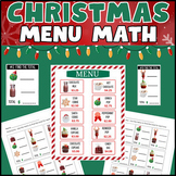 Holiday Menu Math | Math for Special Education | Christmas