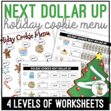 Holiday Menu Next Dollar Up Worksheets
