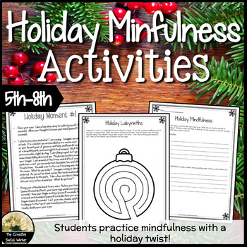 Preview of Holiday Mindfulness Counseling Activities